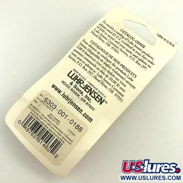 Luhr Jensen Loco 1Glow Blinker, Weiß/Grün, 4g, UV Glow, #5303-001-0188