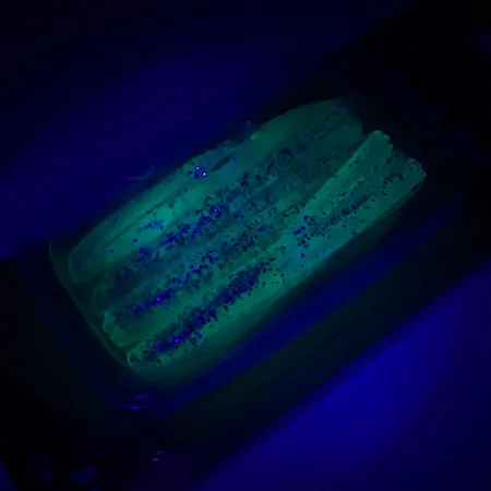 Johnson Crappie Buster Shad Tubes UV Gummiköder, Blue/Green/Glitter, #6021