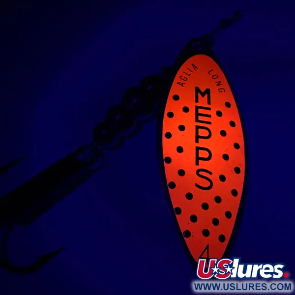 Mepps Aglia Long 2 Spinner, Gold / Orange, 7.4g, Weidenblatt, #6025