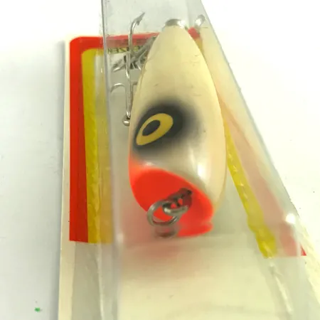 Luhr Jensen P.J.POP Holz-Popper, White Pearl/Orange, 17g, Unikat, #6046