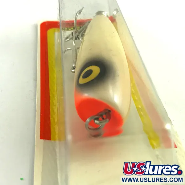 Luhr Jensen P.J.POP Holz-Popper, White Pearl/Orange, 17g, Unikat, #6046