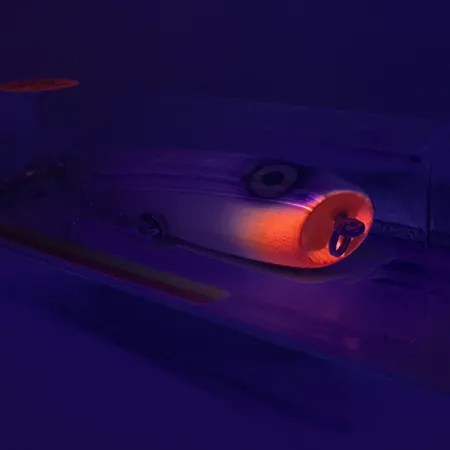 Luhr Jensen P.J.POP Holz-Popper, White Pearl/Orange, 17g, Unikat, #6046