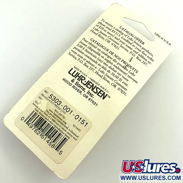 Luhr Jensen Loco 1 Blinker, Gold, 4g, Prism Lite, #6052