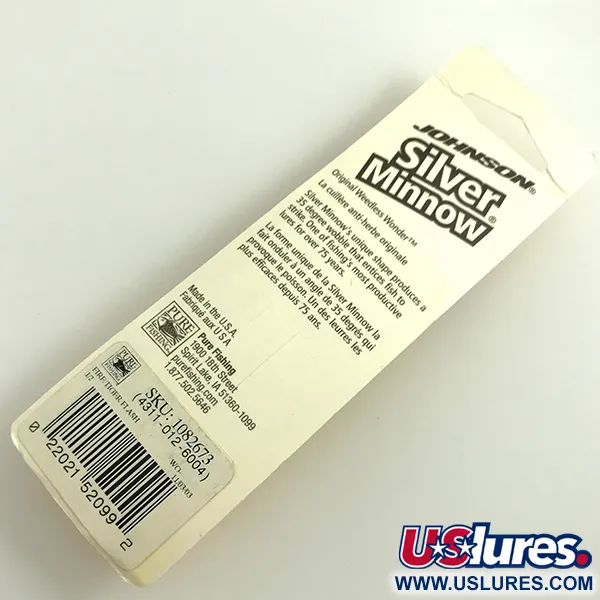 Johnson Weedless Silver Minnow Blinker, Fire Tiger/Nickel, 14g, #6308