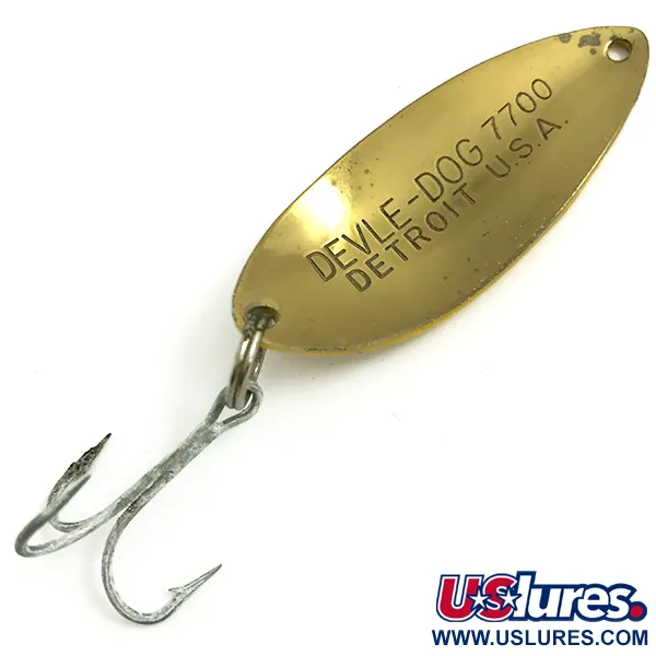 Dardevle Devle Dog 7700 Blinker, Five of Diamonds, 14g, Messing, #6073