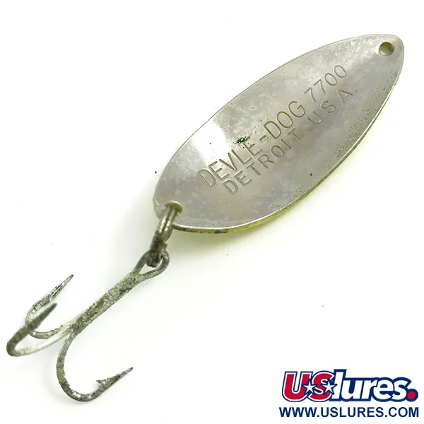 Dardevle Devle Dog 7700 UV Blinker, Gelb/Rot, 14g, UV-Lack, #6075