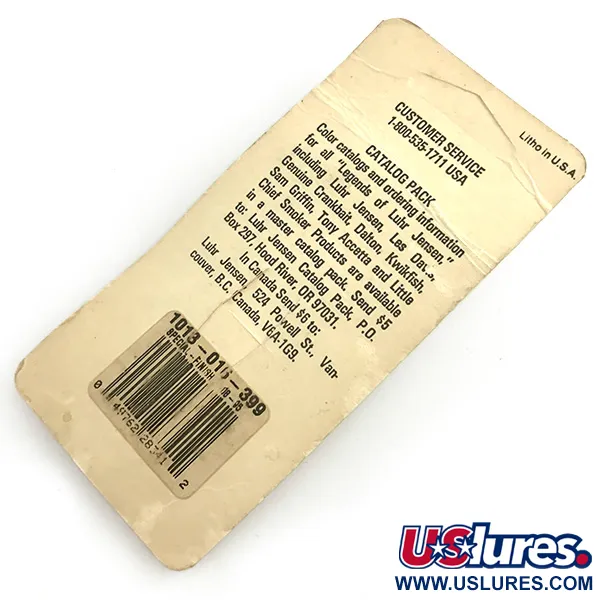 Luhr Jensen Krocodile Stubby UV Blinker, Nickel/Orange/UV, 5g, #6085