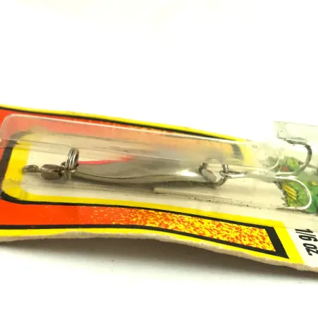 Luhr Jensen Krocodile Stubby UV Blinker, Nickel/Orange/UV, 5g, #6085