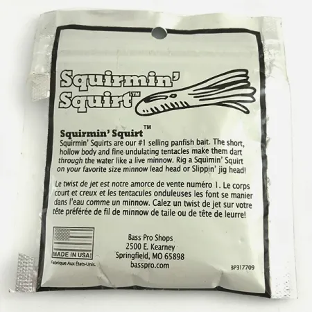 Bass Pro Shops Squermin' Squirts Tube, Weiß Glow, 3.5cm, Glow, #6094