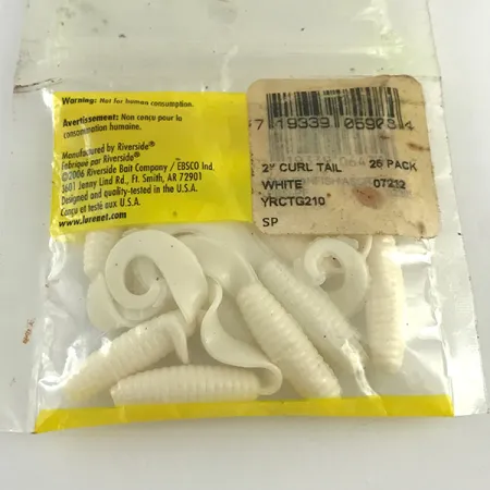 Riverside soft bait Twister, Weiß, 5cm, gerippter Körper, #6133