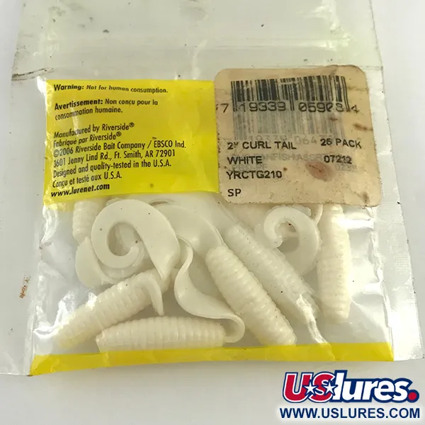 Riverside soft bait Twister, Weiß, 5cm, gerippter Körper, #6133