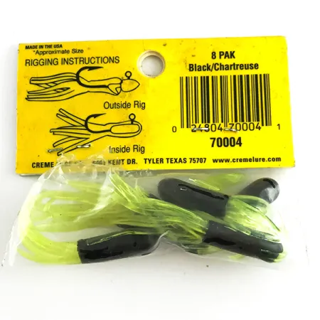 Creme Maxi Tail soft bait UV Köder, Black/Green UV, 5cm, #6145