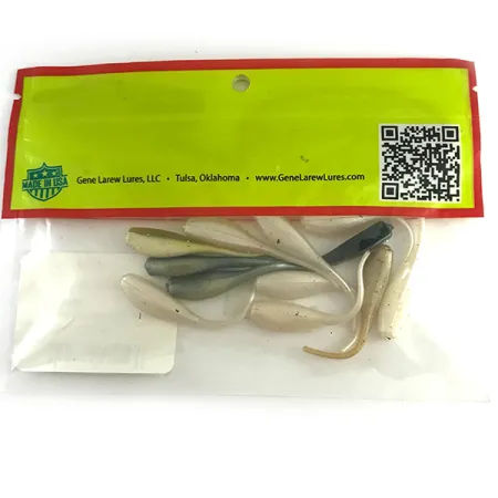 Bobby Garland Baby Shad Gummiköder, Weiß/Grau/Grün, 5cm, UV, #6146