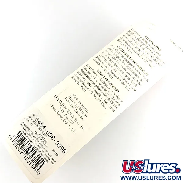 Luhr Jensen P.J.POP Holz-Popper, Silber / Schwarz, 17g, Holz, #6151