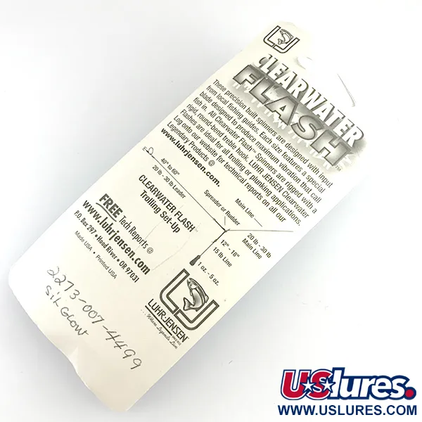 Luhr Jensen ClearWater Flash UV Spinner, Silber, 7g, UV-aktiv, #6154