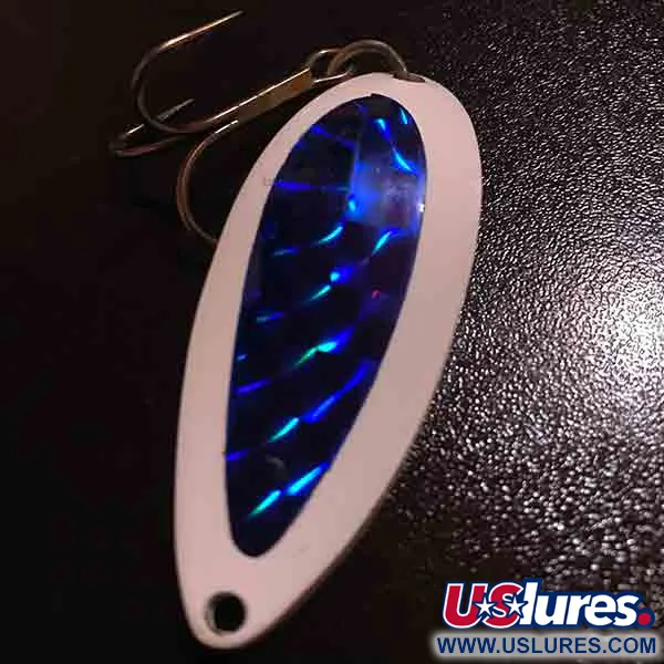 Luhr Jensen Krocodile Stubby Blinker, Weiß / Blau, 24g, Kompakt, #6197