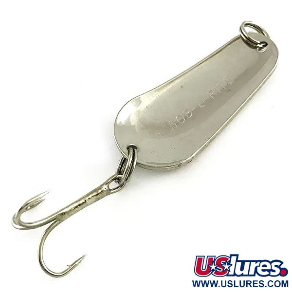 Acme Wob-L-Rite Blinker, Hammerschlag-Nickel / Rot, 9g, Vintage, #6207