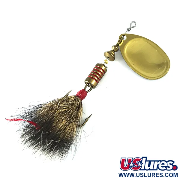 Mepps Aglia 3 Dressed - squirrel tail Spinner, Gold, 7.3g, #6227