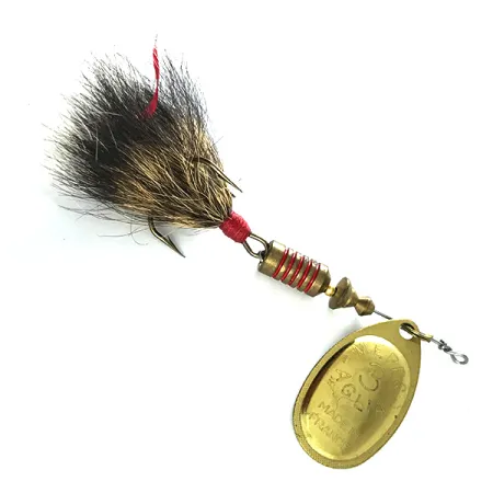 Mepps Aglia 3 Dressed - squirrel tail Spinner, Gold, 7.3g, #6227