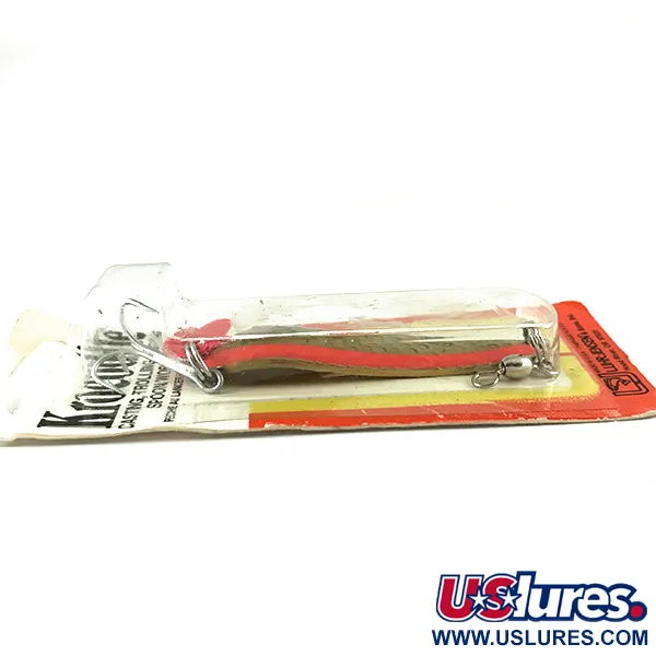 Luhr Jensen Krocodile Die #4 UV Blinker, Messing/UV Rot, 14g, #6228