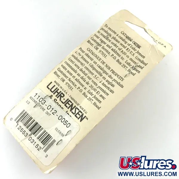 Luhr Jensen Les Davis Hotrod Blinker, Nickel/Red Dot UV, 14g, #6229