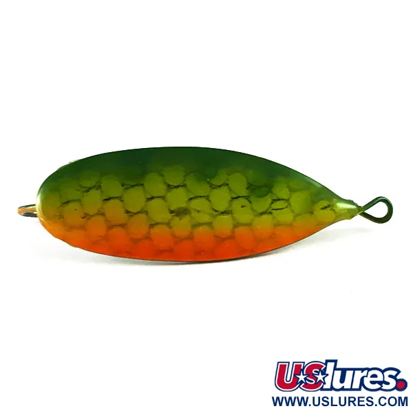 Johnson Silver Minnow Blinker, Orange/Grün/Nickel, 6g, Krautschutz, #6238