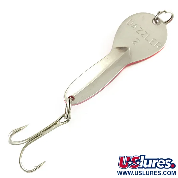 Acme Dazzler #2 UV Blinker, Silber/Rot, 7g, UV-reaktiv, #6262