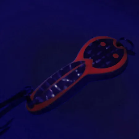 Acme Dazzler #2 UV Blinker, Silber/Rot, 7g, UV-reaktiv, #6262