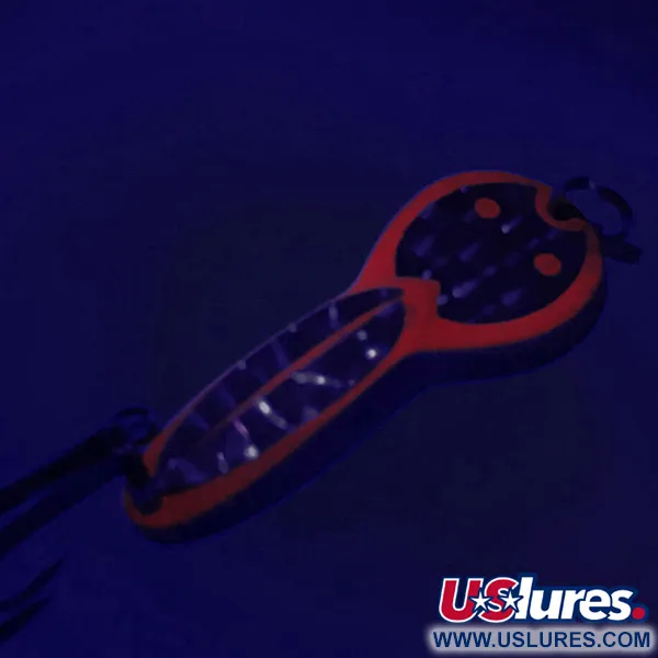 Acme Dazzler #2 UV Blinker, Silber/Rot, 7g, UV-reaktiv, #6262