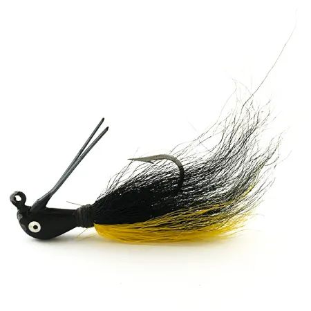 Northland Sting'r Bucktail Jig, Schwarz/Gelb, 12g, Stinger-Öse, #6290