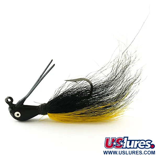 Northland Sting'r Bucktail Jig, Schwarz/Gelb, 12g, Stinger-Öse, #6290