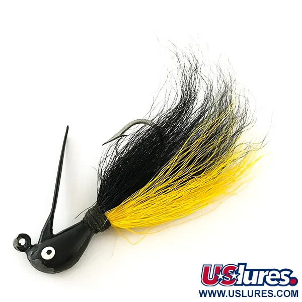 Northland Sting'r Bucktail Jig, Schwarz/Gelb, 12g, Stinger-Öse, #6290
