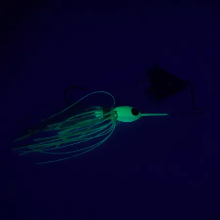 Strike King Mini Pro-Buzz Buzzbait, Nickel/Fluo-Grün, 10g, Glow, #6302