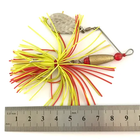 Spinner Bait Spinnerbait, Messing/Nickel/Gelb UV, 12g, UV-aktiv, #6327