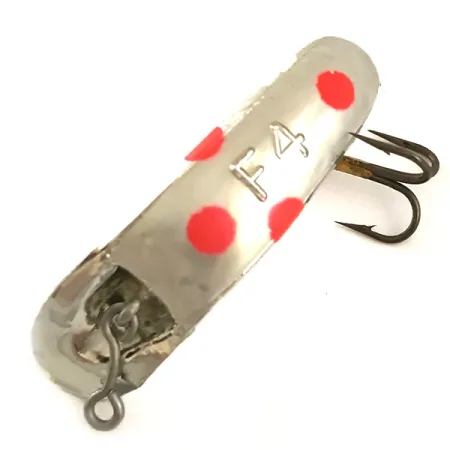 Yakima Bait FlatFish F4 UV Wobbler, Silber / Rot, 1.7g, UV-Dots, #6360