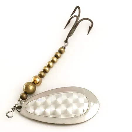 Luhr Jensen Mounti Spinner, Messing / Nickel, 10g, Karomuster, #6368