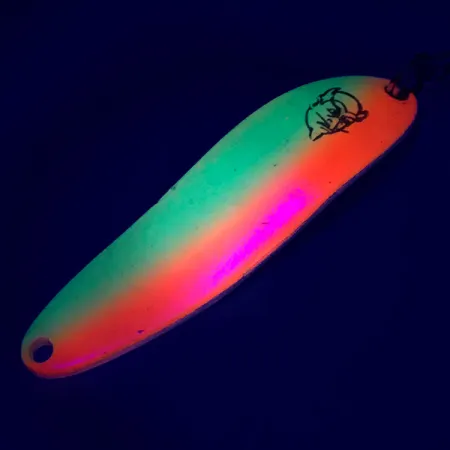 Dardevle Cop-E-Cat 7300 Glow Blinker, Orange/Creme, 10g, Glow, #6376