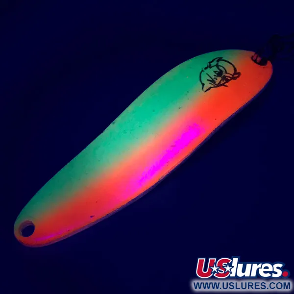 Dardevle Cop-E-Cat 7300 Glow Blinker, Orange/Creme, 10g, Glow, #6376