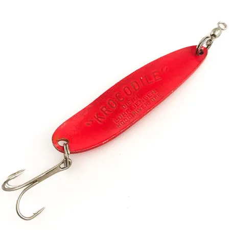 Luhr Jensen Krocodile Die #4 Blinker, Rot, 14g, UV-aktiv, #6378