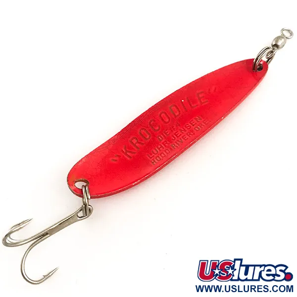 Luhr Jensen Krocodile Die #4 Blinker, Rot, 14g, UV-aktiv, #6378