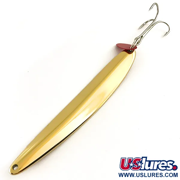 Bay de Noc Swedish Pimple Spoon, Gold/Rot, 40g, Waben-Optik, #6402