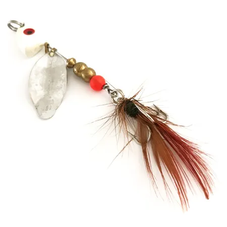 Mepps Lusox 1 Spinner, Nickel / Rot, 10g, Bleikopf, #6403