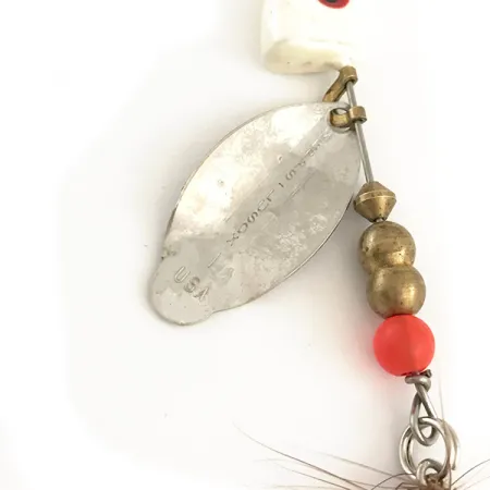 Mepps Lusox 1 Spinner, Nickel / Rot, 10g, Bleikopf, #6403