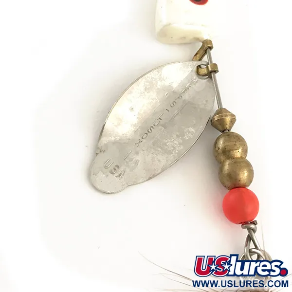 Mepps Lusox 1 Spinner, Nickel / Rot, 10g, Bleikopf, #6403