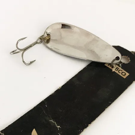 Nebco FlashBait 266 Blinker, Weiß, Schwarz, Nickel, 10g, Vintage, #6421