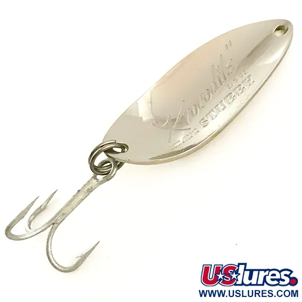 Luhr Jensen Krocodile Stubby UV Blinker, Nickel/Gelb UV, 14g, #6437