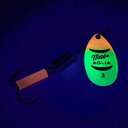 Mepps Aglia 3 Fluo UV Spinner, Fluo Tiger, 7g, UV-aktiv, #6456