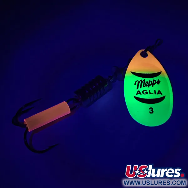 Mepps Aglia 3 Fluo UV Spinner, Fluo Tiger, 7g, UV-aktiv, #6456