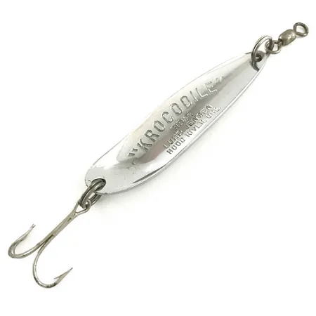 Luhr Jensen Krocodile Die #4 Blinker, Nickel/Grün, 14g, Weitwurf, #6490