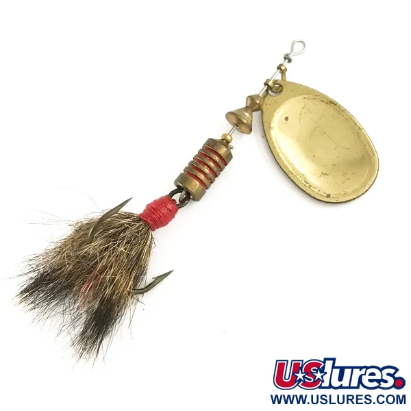 Mepps Aglia 3 dressed Spinner, Gold / Rot, 7,3g, Eichhörnchenhaar, #6509